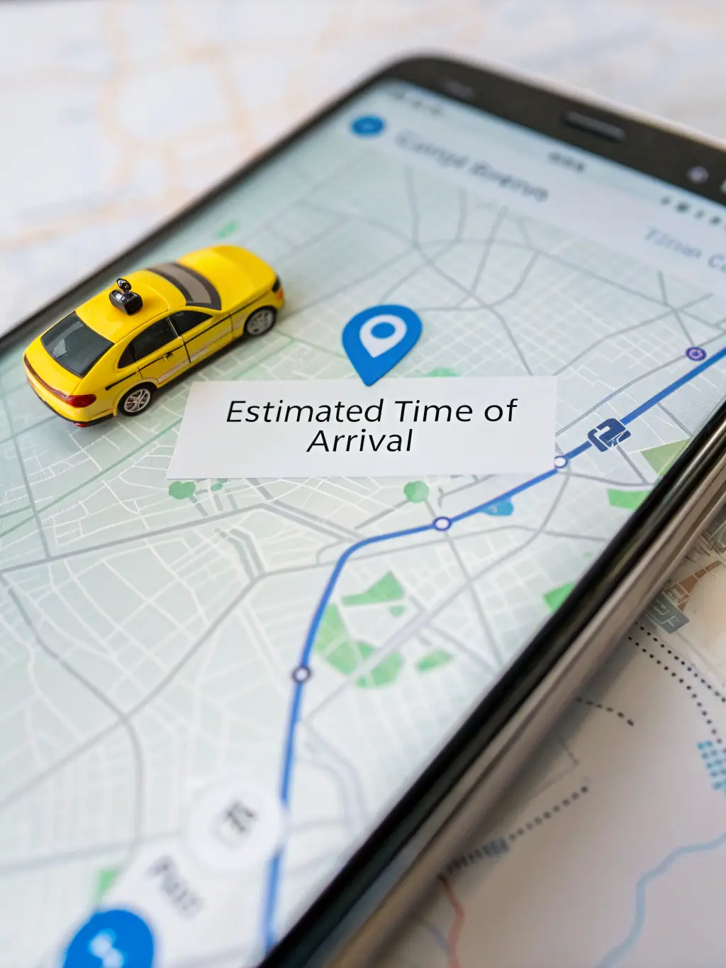 A graphic illustrating Ritzeker's real-time tracking system, showing a map with a vehicle en route and a parent monitoring the journey on their smartphone. The graphic should highlight the transparency and peace of mind offered by the service.