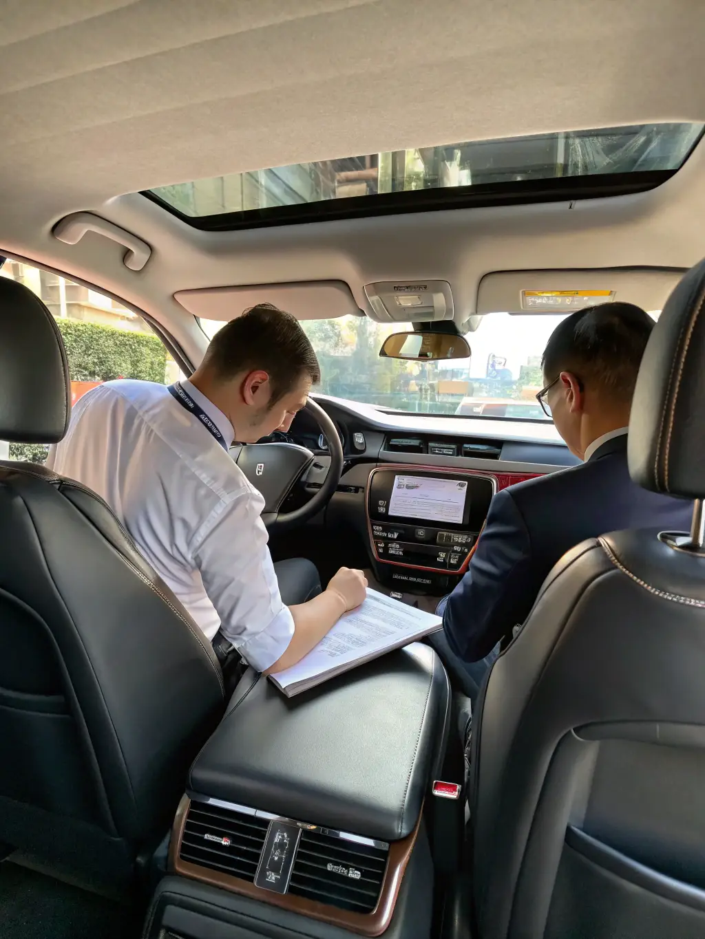 A Ritzeker taxi adhering to strict hygiene protocols, with visible sanitization measures, highlighting the company's dedication to safety.